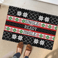 Single Ready To Jingle Christmas Rubber Doormat Xmas Holiday Patterns - Wonder Print Shop