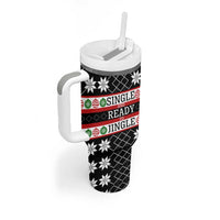Single Ready To Jingle Christmas Tumbler With Handle Xmas Holiday Patterns - Wonder Print Shop