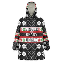 Single Ready To Jingle Christmas Wearable Blanket Hoodie Xmas Holiday Patterns - Wonder Print Shop
