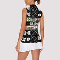 Single Ready To Jingle Christmas Women Sleeveless Polo Shirt Xmas Holiday Patterns - Wonder Print Shop