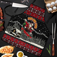 Skater Santa Claus Ho Ho Ho Christmas Apron Xmas Holiday Patterns - Wonder Print Shop