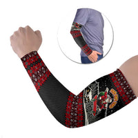 Skater Santa Claus Ho Ho Ho Christmas Arm Sleeves Xmas Holiday Patterns - Wonder Print Shop