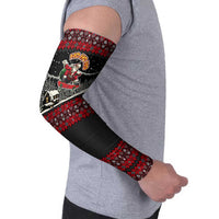 Skater Santa Claus Ho Ho Ho Christmas Arm Sleeves Xmas Holiday Patterns - Wonder Print Shop