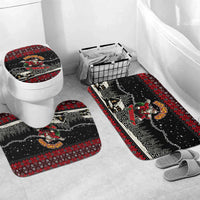 Skater Santa Claus Ho Ho Ho Christmas Bathroom Set Xmas Holiday Patterns - Wonder Print Shop