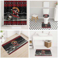 Skater Santa Claus Ho Ho Ho Christmas Bathroom Set Xmas Holiday Patterns - Wonder Print Shop