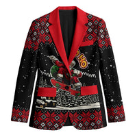 Skater Santa Claus Ho Ho Ho Christmas Blazer Xmas Holiday Patterns - Wonder Print Shop