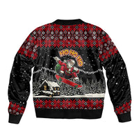 Skater Santa Claus Ho Ho Ho Christmas Bomber Jacket Xmas Holiday Patterns - Wonder Print Shop