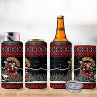 Skater Santa Claus Ho Ho Ho Christmas 4 in 1 Can Cooler Tumbler Xmas Holiday Patterns - Wonder Print Shop