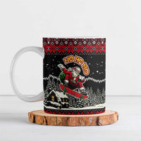 Skater Santa Claus Ho Ho Ho Christmas Ceramic Mug Xmas Holiday Patterns - Wonder Print Shop