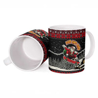 Skater Santa Claus Ho Ho Ho Christmas Ceramic Mug Xmas Holiday Patterns - Wonder Print Shop
