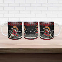 Skater Santa Claus Ho Ho Ho Christmas Ceramic Mug Xmas Holiday Patterns - Wonder Print Shop