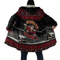 Skater Santa Claus Ho Ho Ho Christmas Cloak Xmas Holiday Patterns - Wonder Print Shop