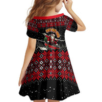 Skater Santa Claus Ho Ho Ho Christmas Family Matching Summer Maxi Dress and Hawaiian Shirt Xmas Holiday Patterns - Wonder Print Shop