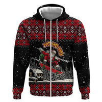 Skater Santa Claus Ho Ho Ho Christmas Hoodie Xmas Holiday Patterns - Wonder Print Shop