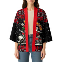 Skater Santa Claus Ho Ho Ho Christmas Kimono Xmas Holiday Patterns - Wonder Print Shop