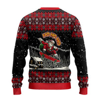 Skater Santa Claus Ho Ho Ho Christmas Ugly Christmas Sweater Xmas Holiday Patterns - Wonder Print Shop
