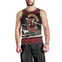 Skater Santa Claus Ho Ho Ho Christmas Men Tank Top Xmas Holiday Patterns - Wonder Print Shop