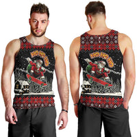 Skater Santa Claus Ho Ho Ho Christmas Men Tank Top Xmas Holiday Patterns - Wonder Print Shop