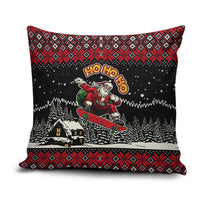 Skater Santa Claus Ho Ho Ho Christmas Pillow Cover Xmas Holiday Patterns - Wonder Print Shop
