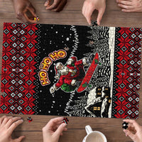 Skater Santa Claus Ho Ho Ho Christmas Puzzle Xmas Holiday Patterns - Wonder Print Shop