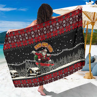 Skater Santa Claus Ho Ho Ho Christmas Sarong Xmas Holiday Patterns - Wonder Print Shop