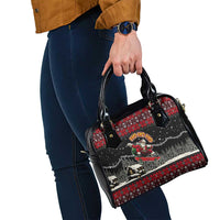 Skater Santa Claus Ho Ho Ho Christmas Shoulder Handbag Xmas Holiday Patterns - Wonder Print Shop
