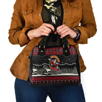Skater Santa Claus Ho Ho Ho Christmas Shoulder Handbag Xmas Holiday Patterns - Wonder Print Shop