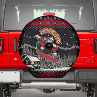 Skater Santa Claus Ho Ho Ho Christmas Spare Tire Cover Xmas Holiday Patterns - Wonder Print Shop