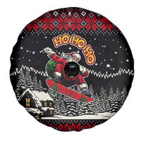 Skater Santa Claus Ho Ho Ho Christmas Spare Tire Cover Xmas Holiday Patterns - Wonder Print Shop