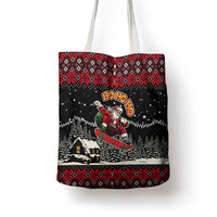 Skater Santa Claus Ho Ho Ho Christmas Tote Bag Xmas Holiday Patterns - Wonder Print Shop