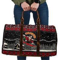 Skater Santa Claus Ho Ho Ho Christmas Travel Bag Xmas Holiday Patterns - Wonder Print Shop