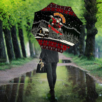 Skater Santa Claus Ho Ho Ho Christmas Umbrella Xmas Holiday Patterns - Wonder Print Shop