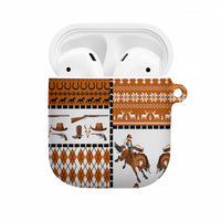 Horse Cowboy Merry Christmas Design AirPods Case Funny Xmas Holiday Patterns - Wonder Print Shop