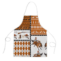 Horse Cowboy Merry Christmas Design Apron Funny Xmas Holiday Patterns - Wonder Print Shop