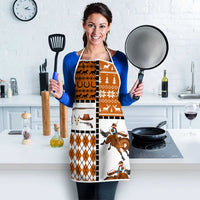 Horse Cowboy Merry Christmas Design Apron Funny Xmas Holiday Patterns - Wonder Print Shop