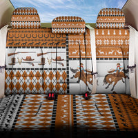 Horse Cowboy Merry Christmas Design Back Car Seat Cover Funny Xmas Holiday Patterns - Wonder Print Shop