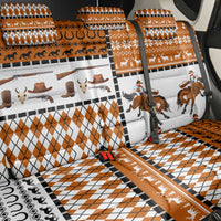 Horse Cowboy Merry Christmas Design Back Car Seat Cover Funny Xmas Holiday Patterns - Wonder Print Shop