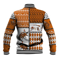 Horse Cowboy Merry Christmas Design Baseball Jacket Funny Xmas Holiday Patterns - Wonder Print Shop