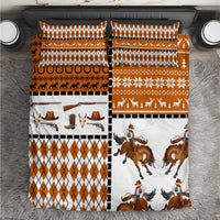 Horse Cowboy Merry Christmas Design Bedding Set Funny Xmas Holiday Patterns - Wonder Print Shop