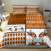 Horse Cowboy Merry Christmas Design Bedding Set Funny Xmas Holiday Patterns - Wonder Print Shop