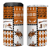 Horse Cowboy Merry Christmas Design 4 in 1 Can Cooler Tumbler Funny Xmas Holiday Patterns - Wonder Print Shop