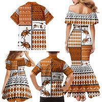 Horse Cowboy Merry Christmas Design Family Matching Mermaid Dress and Hawaiian Shirt Funny Xmas Holiday Patterns - Wonder Print Shop