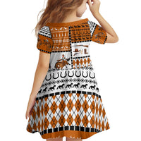 Horse Cowboy Merry Christmas Design Family Matching Off Shoulder Short Dress and Hawaiian Shirt Funny Xmas Holiday Patterns - Wonder Print Shop