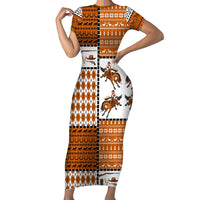 Horse Cowboy Merry Christmas Design Family Matching Short Sleeve Bodycon Dress and Hawaiian Shirt Funny Xmas Holiday Patterns - Wonder Print Shop