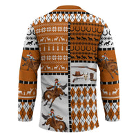 Horse Cowboy Merry Christmas Design Hockey Jersey Funny Xmas Holiday Patterns - Wonder Print Shop