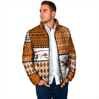 Horse Cowboy Merry Christmas Design Padded Jacket Funny Xmas Holiday Patterns - Wonder Print Shop