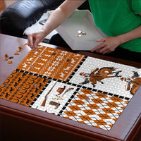 Horse Cowboy Merry Christmas Design Puzzle Funny Xmas Holiday Patterns - Wonder Print Shop