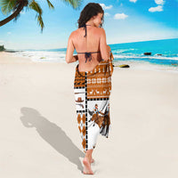 Horse Cowboy Merry Christmas Design Sarong Funny Xmas Holiday Patterns - Wonder Print Shop