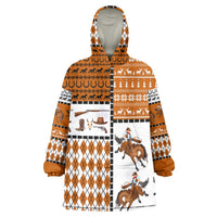 Horse Cowboy Merry Christmas Design Wearable Blanket Hoodie Funny Xmas Holiday Patterns - Wonder Print Shop