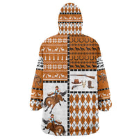 Horse Cowboy Merry Christmas Design Wearable Blanket Hoodie Funny Xmas Holiday Patterns - Wonder Print Shop